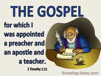 2 Timothy 1:11 Appointed Preacher  Apostle And Teacher (blue)